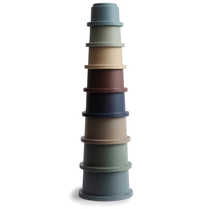 Stacking Cups Tower Play Toy Mushie - Forest