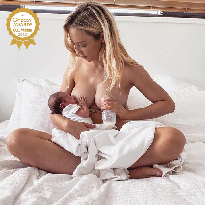 Silicone Breast Pump with Suction Base & Silicone Cap Gift Box (Generation 2 150ml)
