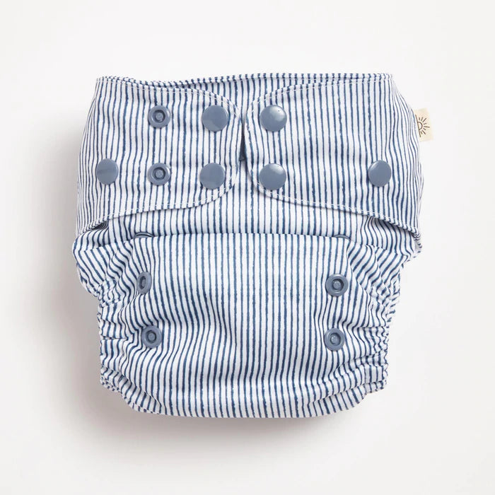 EcoNaps Modern Cloth Nappy | Indigo Pinstripe