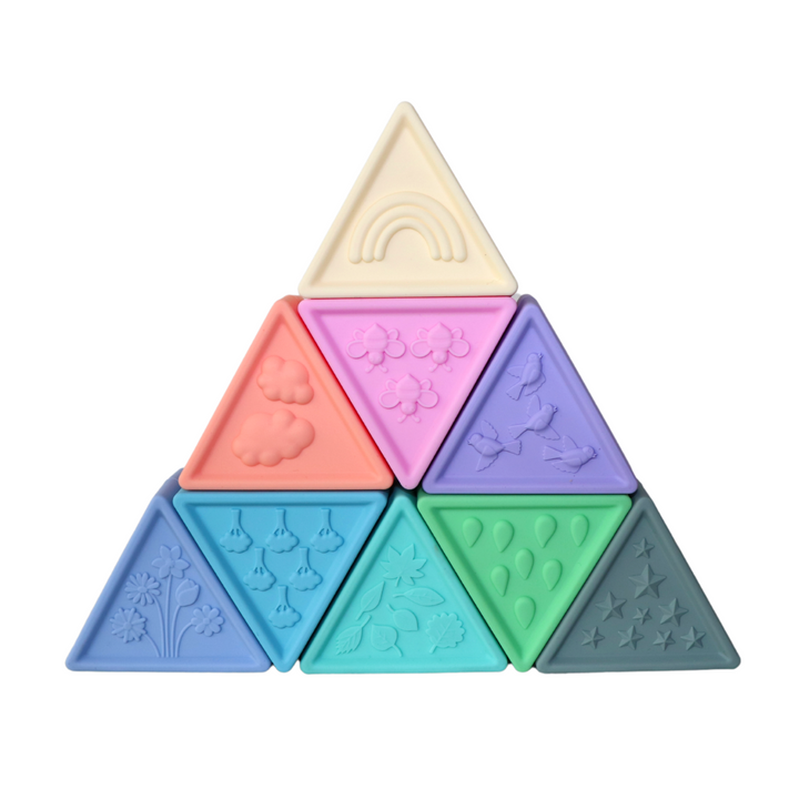 Jellystone TriBlox Sensory Play Blocks - Rainbow Pastel