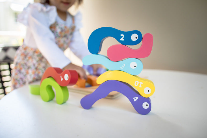 Wooden 123 Worm Puzzle