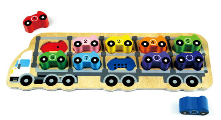 Wooden Puzzle 1-10 Cars