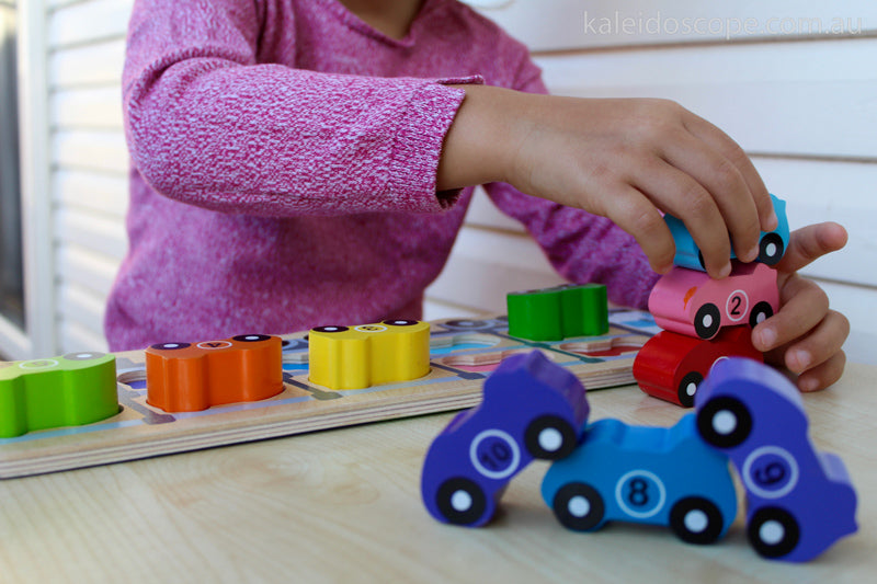 Wooden Puzzle 1-10 Cars