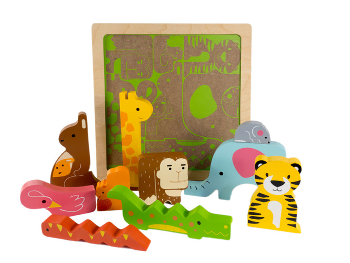 Chunky Wooden Puzzle - Wild in the Jungle