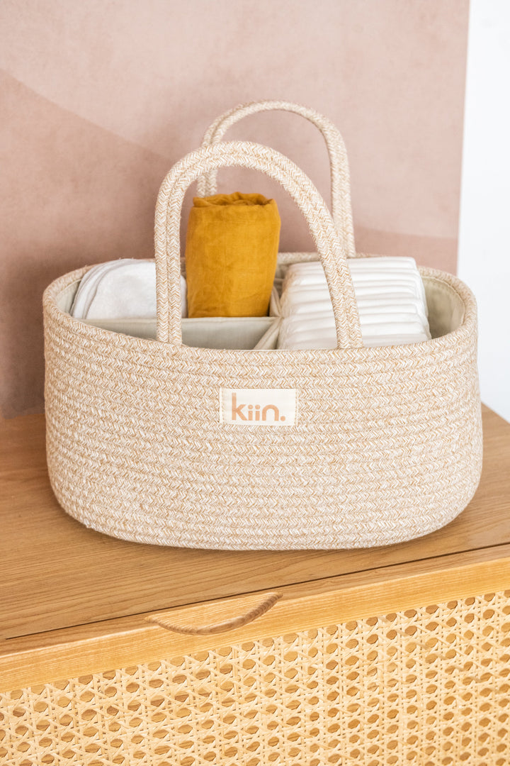 Kiin Cotton Rope Nappy Caddy Organiser