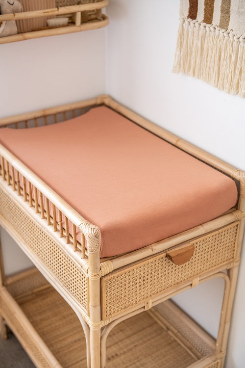 Kiin Organic Bamboo Cotton Change Pad & Bassinet Sheet - Blush