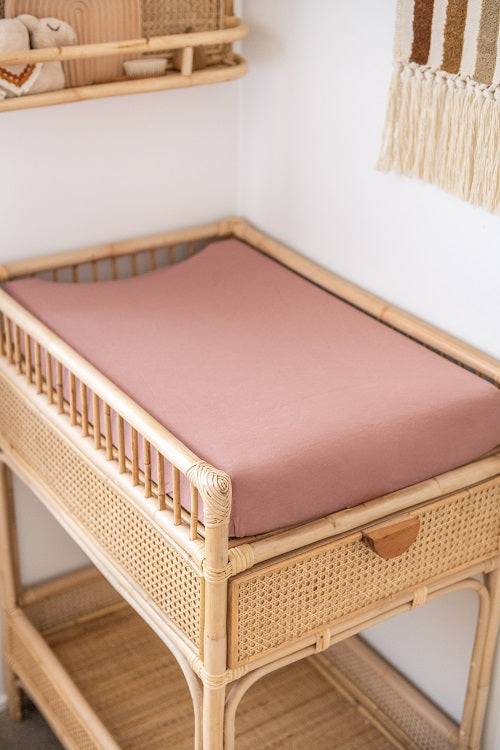 Kiin Organic Bamboo Cotton Change Pad & Bassinet Sheet - Heather