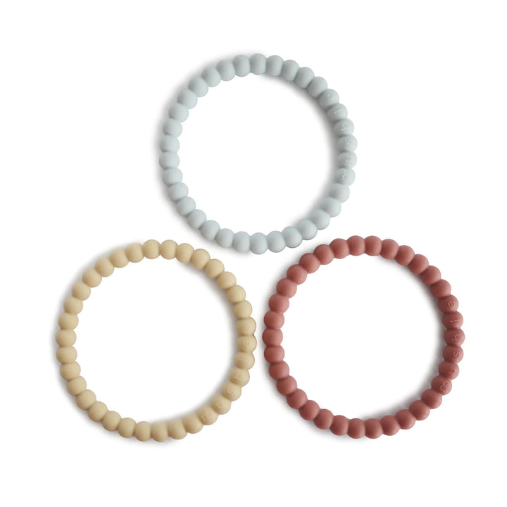 Mushie Pearl Teether Bracelets 3-Pack