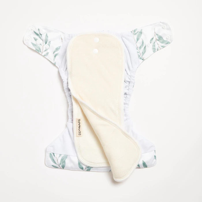 EcoNaps Modern Cloth Nappy | Olive Leaf