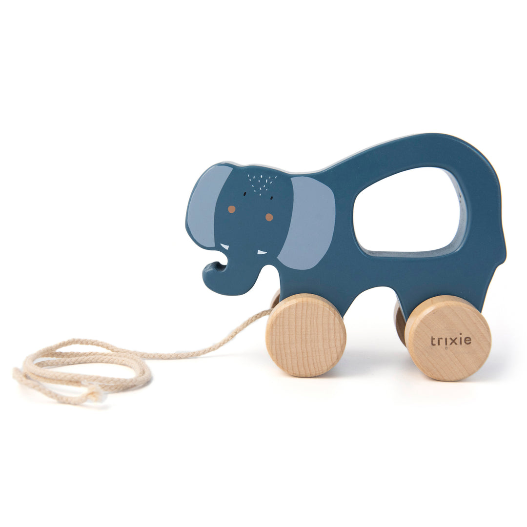 Trixie Wooden Pull Along Toy - Mrs Elephant
