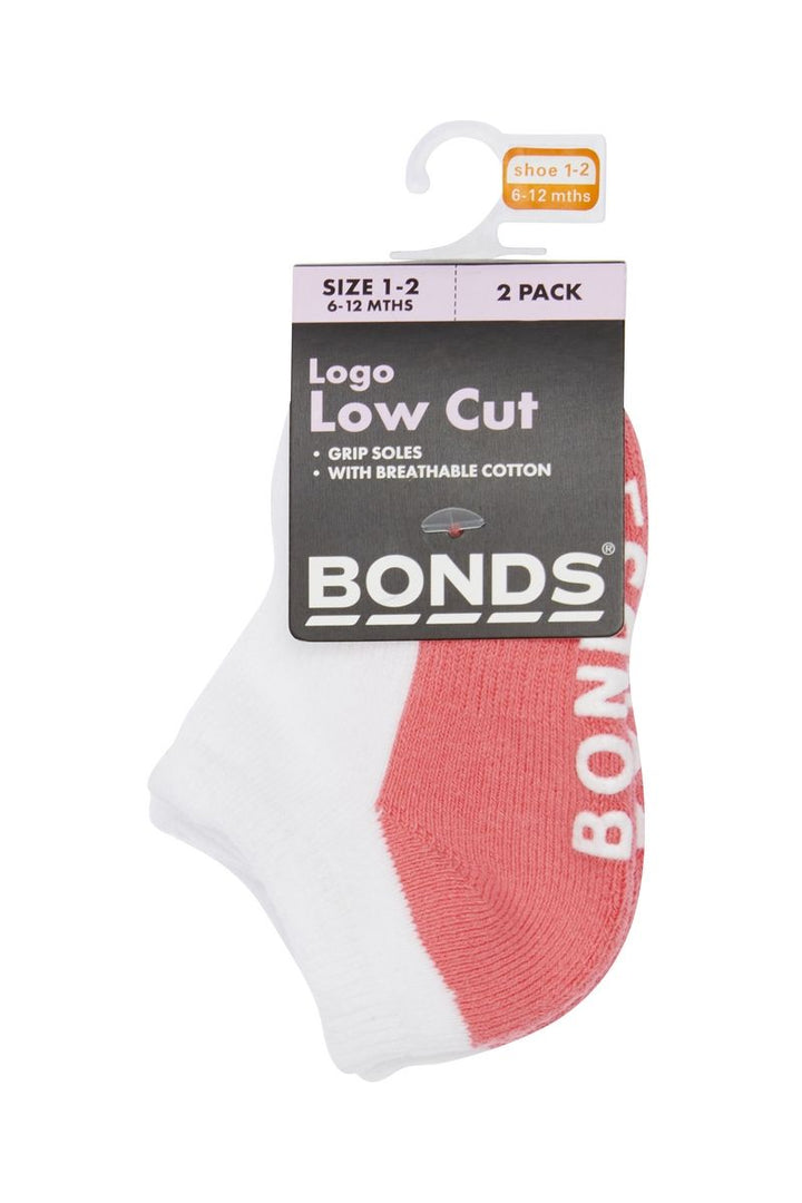 Bonds Baby Logo Low Cut Socks 2 Pack