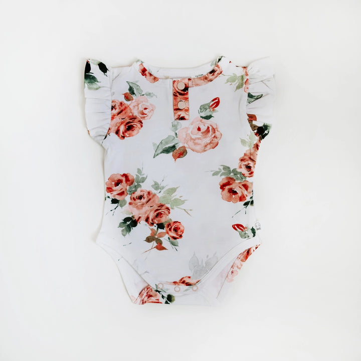 Snuggle Hunny Organic Short Sleeve Bodysuit - Rosebud