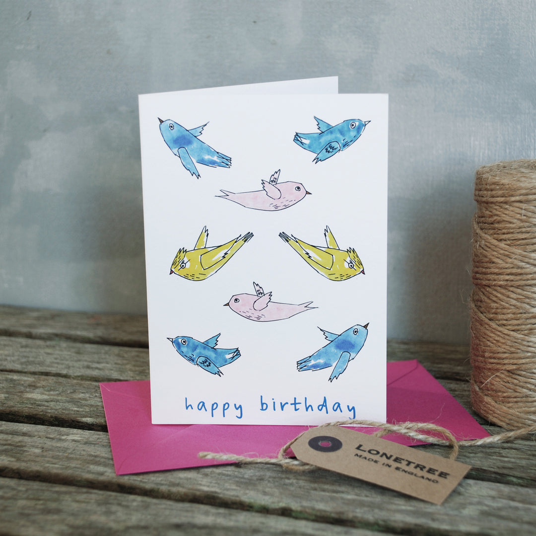 Greeting Card - Happy Birthday Birds