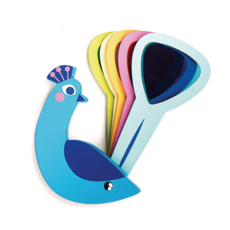 Peacock Colours Wooden Toy