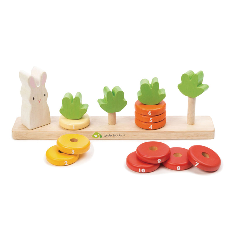 Counting Carrots Wooden Stacker
