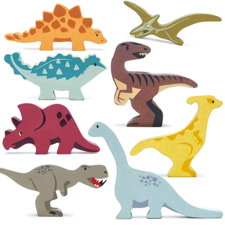 Wooden Animal Play Set - Dinosaurs