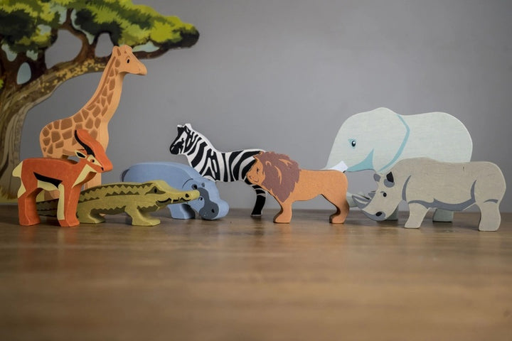 Wooden Animal Play Set - Safari