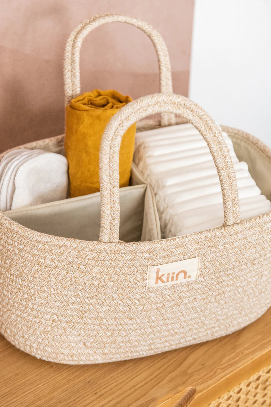 Kiin Cotton Rope Nappy Caddy Organiser