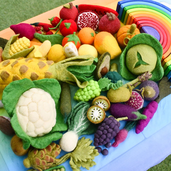 Play Felt Vegetables And Fruits Set A - 14 Pieces
