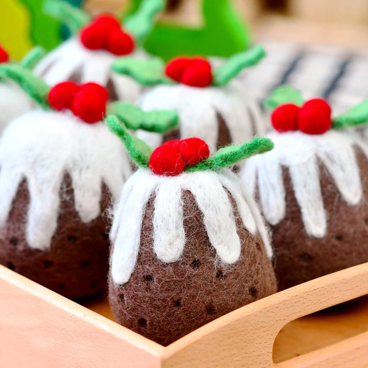 Tall Christmas Pudding Felt Play Food