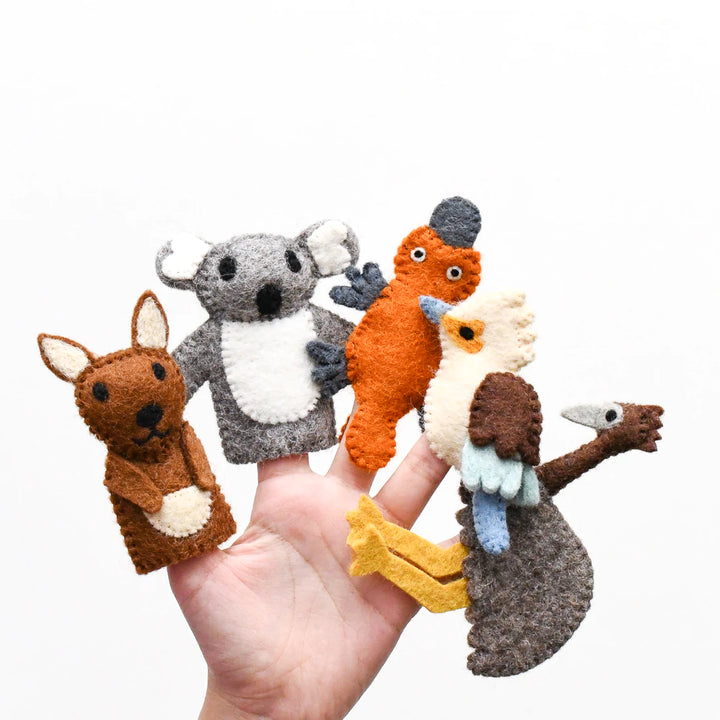 Felt Finger Puppet Set - Australian Animals Set A