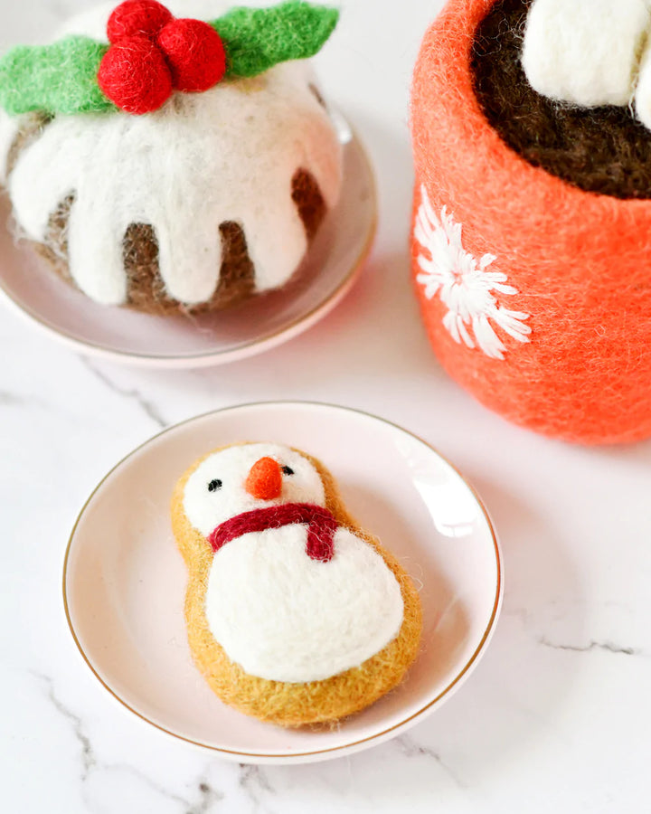 Handmade Felt Snowman Cookie