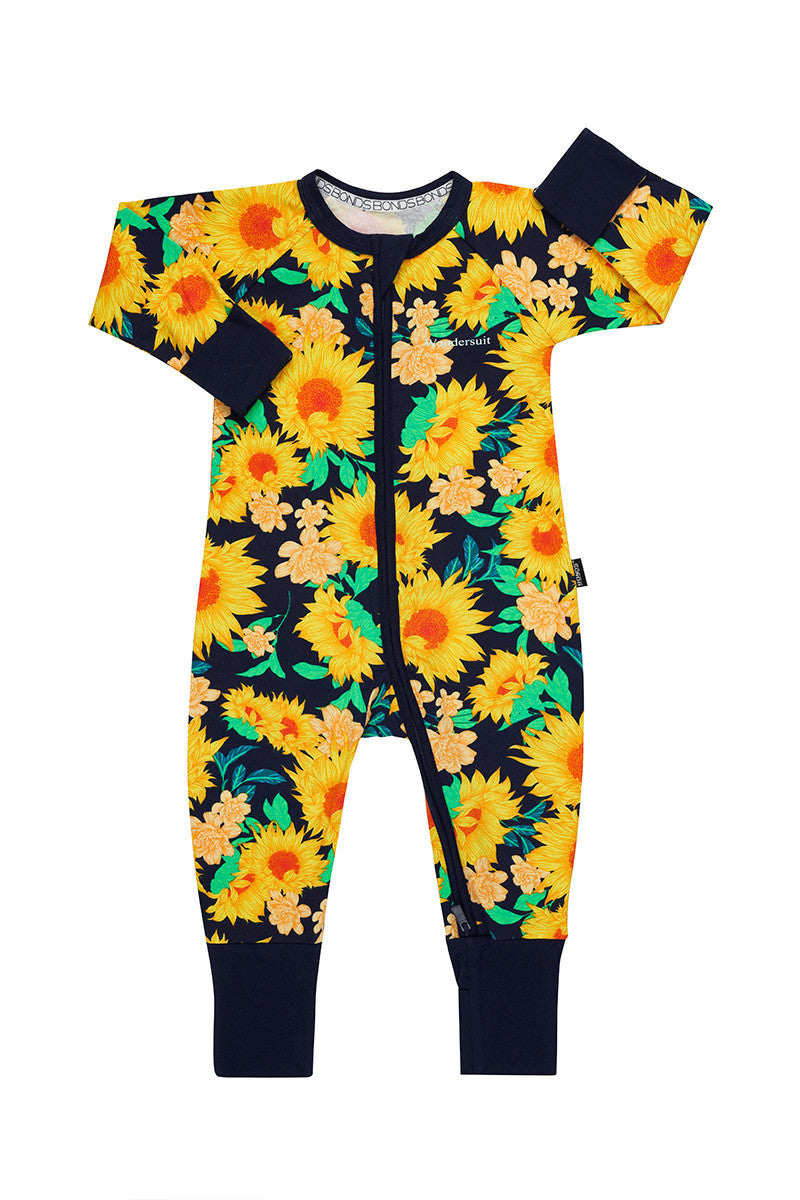 Bonds Baby Zippy Wondersuit - Summer Sunflower Navy