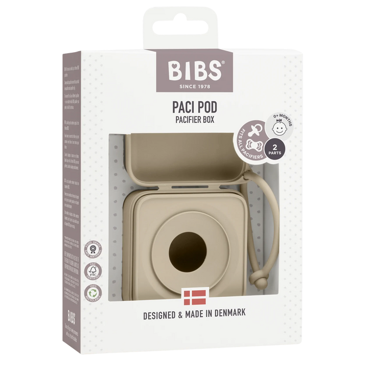 BIBS Paci Pod Pacifier Box - Vanilla