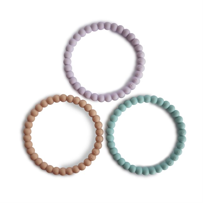 Mushie Pearl Teether Bracelets 3-Pack