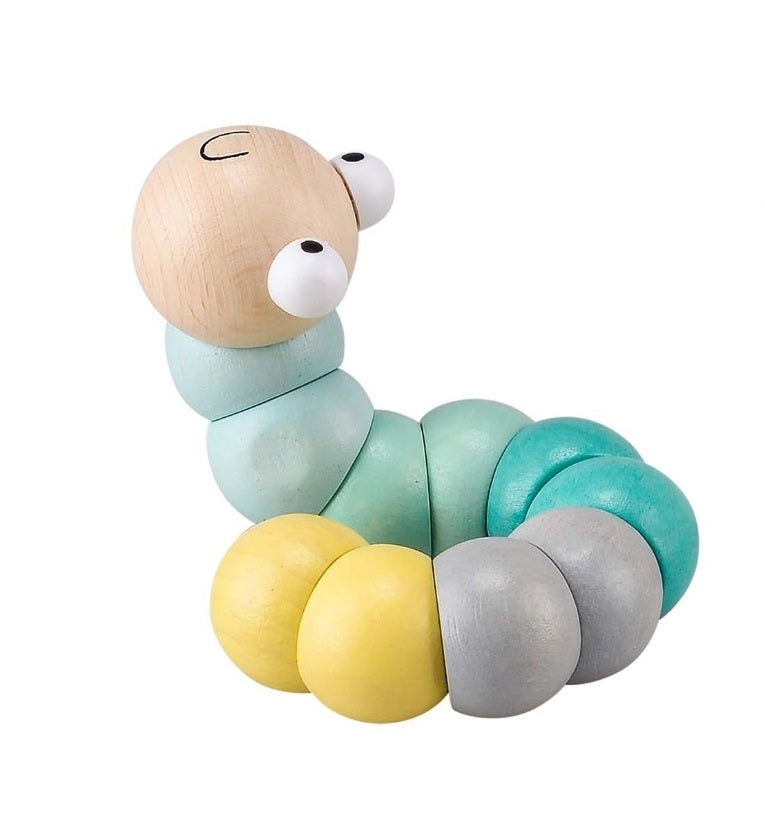 Pastel Wriggly Wooden Worms